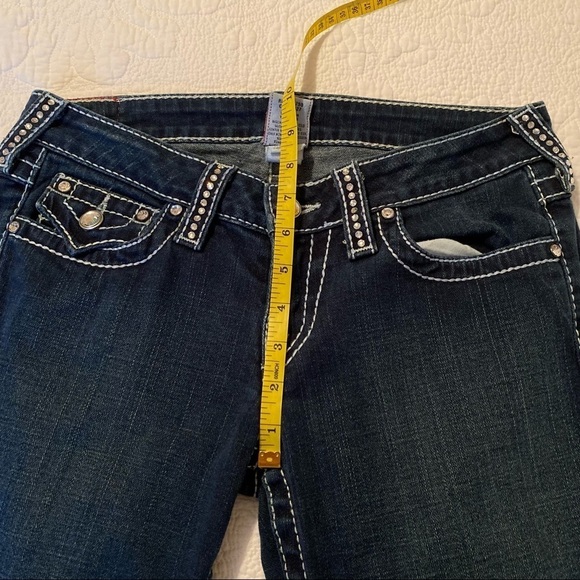 True Religion Disco Joey Big T Fray Hem Twisted Seam Jeans - 28 - Picture 10 of 16